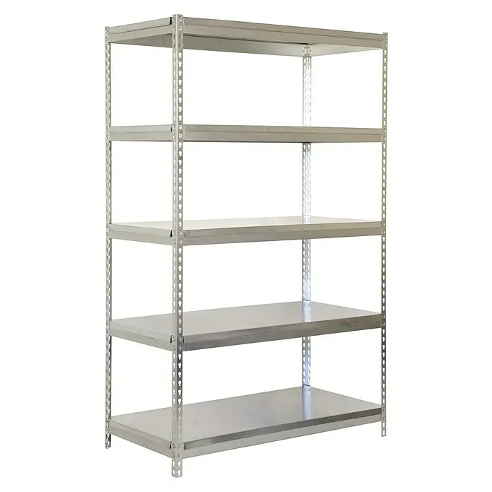 Simonrack Bricoforte Schwerlastregal Bricoforte Metall - H x B x T: 200 x 120 x 45 cm, Traglast pro Boden: 300 kg, Anzahl Böden: 5 Stk., Stecken, Silber/Silber - Metallregal mit fünf Ebenen für Lagerzwecke. Robust und langlebig für den vielseitigen Einsatz.