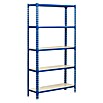 Simonrack Simonclick Metallregal (L x B x H: 40 x 110 x 200 cm, Traglast: 180 kg/Boden, Anzahl Böden: 5 Stk., Blau/Weiß)