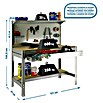 Simonrack Simonwork Banco de trabajo BT3 Box (L x An: 61 x 121 cm, Altura de trabajo: 144,5 cm, Carga soportada: 600 kg, Galvanizado) | BAUHAUS