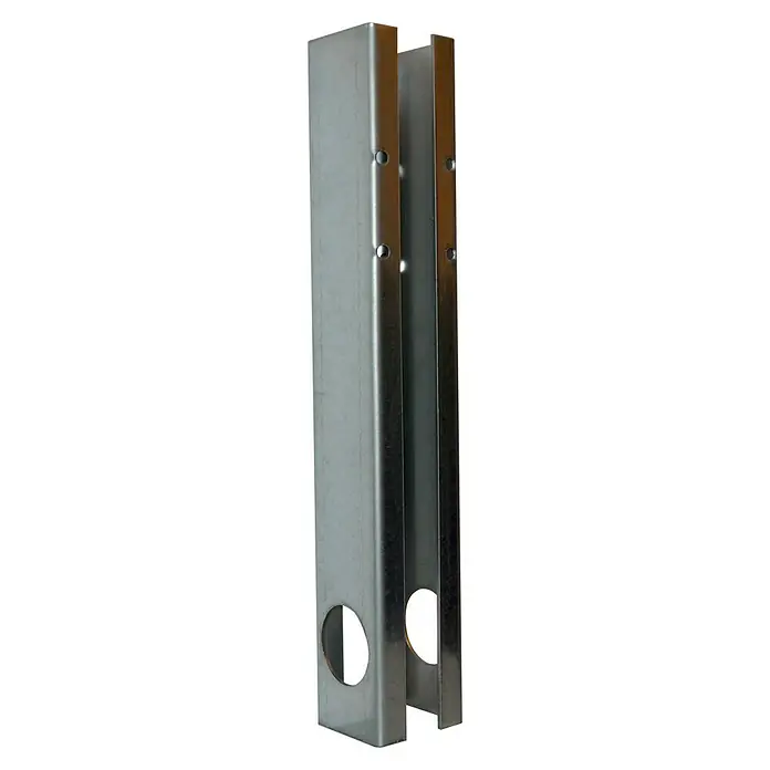 Gabio Konsole - Passend für: Gabiopfosten, 2,5 x 7,5 cm - Metallstruktur mit Löchern, ideal für den Bau. Die robuste Konstruktion bietet Stabilität und vielseitige Einsatzmöglichkeiten.