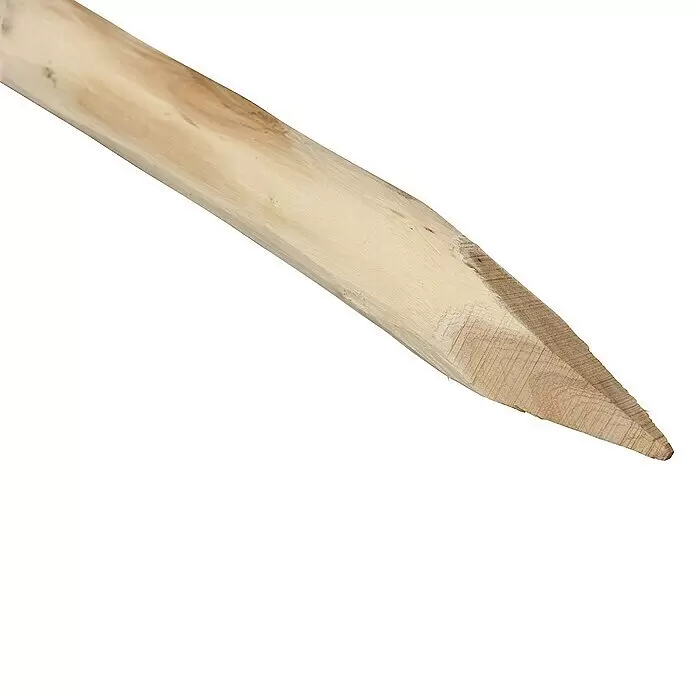Kiehnholz Zaunpfahl - Höhe: 125 cm, Natur - Heller Holzpfahl mit einer geschliffenen, spitzen Spitze.