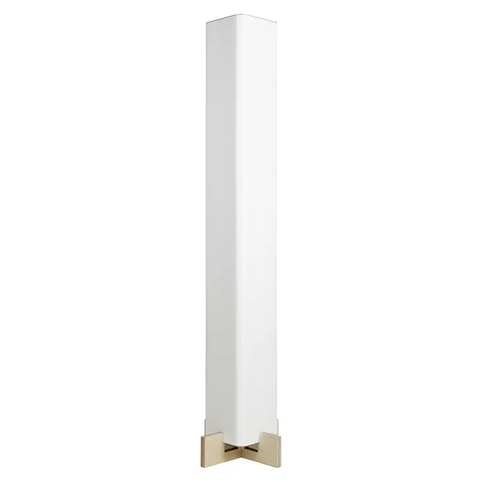 Ledvance Standfuß AIR KIT FLOOR STAND - Passend für: Ledvance UVC AIR V70 WT EU, Braun - Ein schlanker, weißer Lautsprecher auf einem hölzernen Sockel, der sich ideal in moderne Wohnräume einfügt und für optimalen Klang sorgt.
