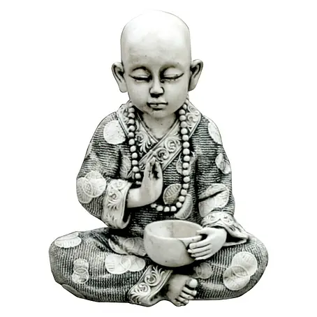 Figura decorativa Monje con cuenco