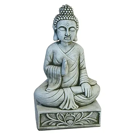 Figura decorativa Monje con pedestal
