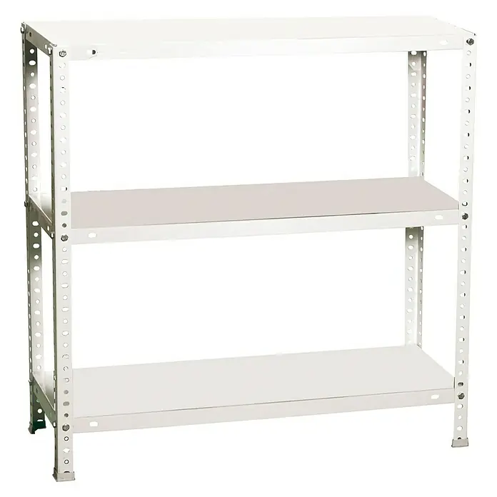 Simonrack Simonclassic Metallregal Advantage - H x B x T: 90 x 90 x 40 cm, Traglast pro Boden: 75 kg, Anzahl Böden: 3 Stk., Schrauben, Weiß - Stabiles, weißes Metallregal mit drei Ebenen, ideal zur Aufbewahrung und Organisation verschiedener Gegenstände.