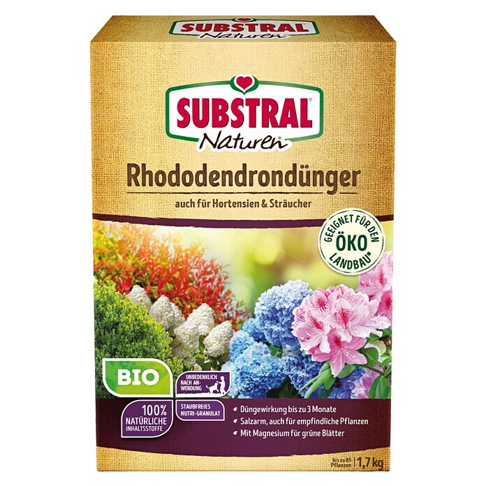 Naturen Bio Gnojivo za rododendrone (100 % životinjski i biljni nusproizvodi, Sadržaj je dovoljan za: 34 biljke)