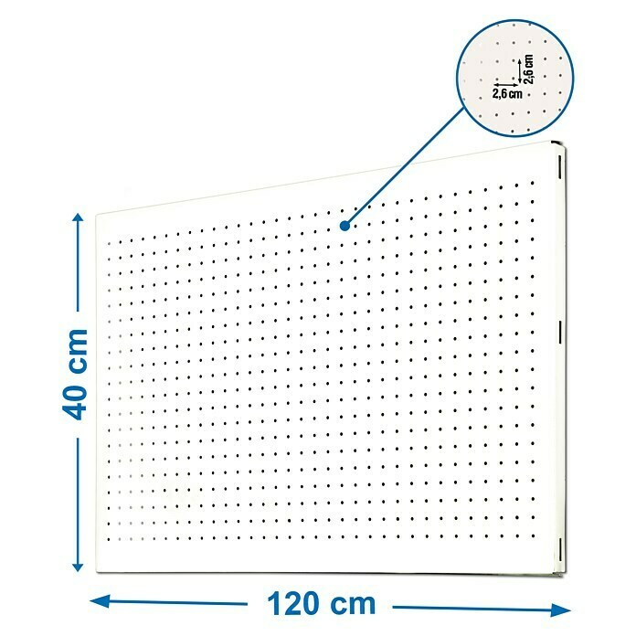 Panel Perforado Blanco 3mm. 122x150 Cm. (alto-ancho) - $ 300,00   Organización de taller de garaje, Taller en el garaje, Panel perforado