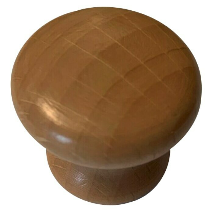 Möbelknopf (Ø x H: 40 x 25 mm, Buchenholz, Braun lackiert)