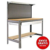 Simonrack Simonwork Banco de trabajo BT3 Box  (L x Al: 61 x 144,5 cm, Ancho: 151 cm, Capacidad de carga: 600 kg, Gris)