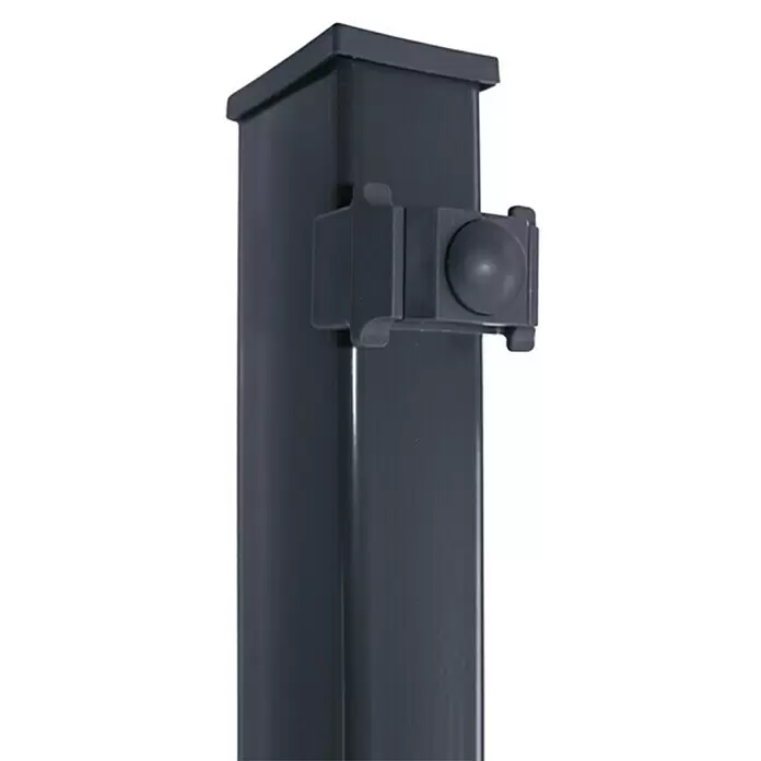 Kraus Zaunpfosten - Höhe: 200 cm, Anthrazit, Stahl - Detailaufnahme
