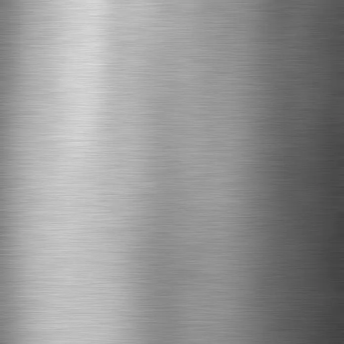 Bondex Vintage Farbe - Silber, 375 ml - Nahaufnahme einer gebürsteten Metalloberfläche. Ideal für Hintergründe und Texturen, die einen industriellen oder modernen Touch benötigen.