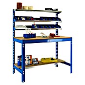 Simonrack Simonwork Werkbank (L x H: 76 x 144,5 cm, Breite: 151 cm, Traglast: 600 kg, Blau)