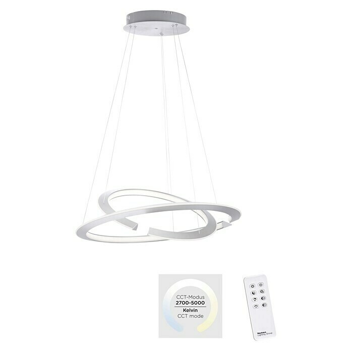 Paul Neuhaus LED-Pendelleuchte (59 W, L x B x H: 71,5 x 71,5 x 40 cm, Stahl, Sonstige) | BAUHAUS