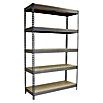 Simonrack Simontaller Schwerlastregal Ecoforte Chipboard (H x B x T: 300 x 150 x 75 cm, Traglast pro Boden: 400 kg, Anzahl Böden: 5 Stk., Stecken, Grau) | BAUHAUS