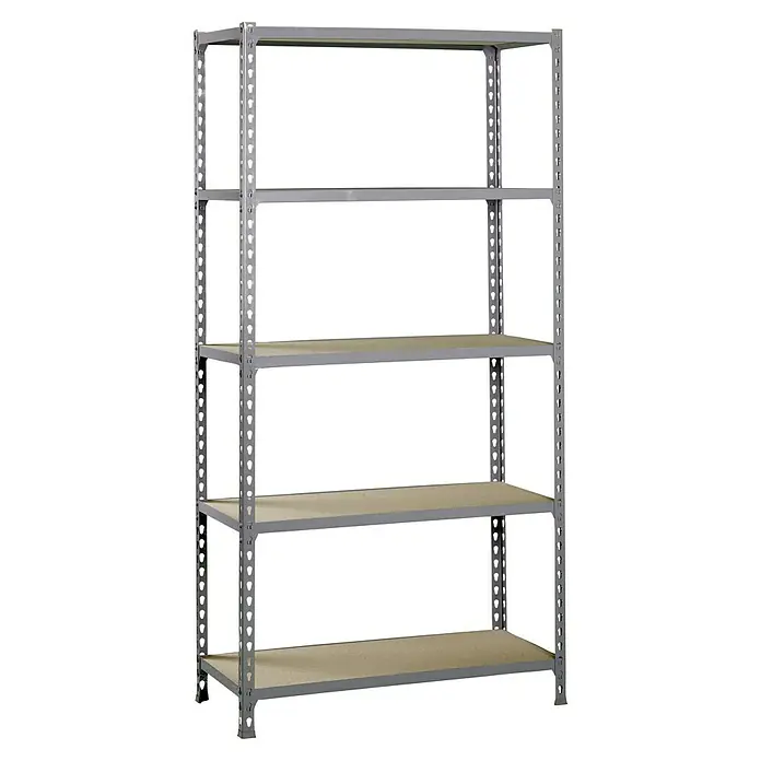 Simonrack Maderclick Metallregal Maderclick MegaPlus - H x B x T: 200 x 120 x 30 cm, Traglast pro Boden: 200 kg, Anzahl Böden: 5 Stk., Stecken, Grau - Robuster Metallregal mit fünf Regalböden. Ideal für Lagerung und Ordnung. Das Regal ist stabil und bietet viel Stauraum.