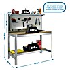 Simonrack Simonwork Banco de trabajo BT3 (L x An: 61 x 151 cm, Altura de trabajo: 144,5 cm, Carga soportada: 600 kg, Galvanizado) | BAUHAUS