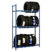 Simonrack Simonauto Estantería para almacenamiento de neumáticos Autoclick (L x An x Al: 40 x 90 x 200 cm, Capacidad de carga: 120 kg/balda, Número de baldas: 3 ud., Azul)