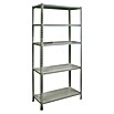 Simonrack Ecoclick Metallregal (L x B x H: 30 x 80 x 180 cm, Traglast: 150 kg/Boden, Anzahl Böden: 5, Montageart: Stecken, Grau)