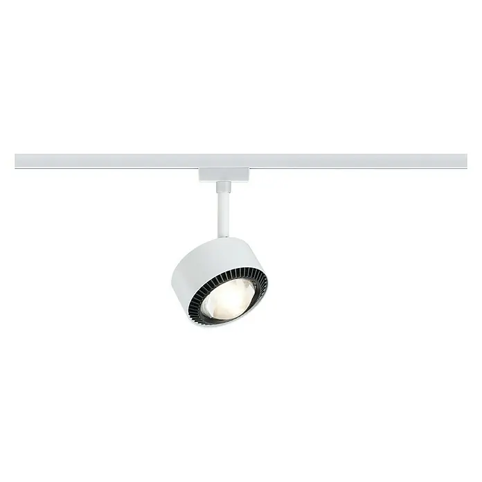 Paulmann URail LED-Spot Aldan - Weiß, Warmweiß, Ø x H: 9,8 x 17 cm - Moderne weiße Schienenleuchte. Das runde Design und die gerichtete Lichtquelle machen sie ideal für Akzentbeleuchtung.
