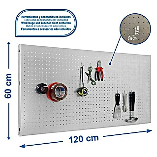 Simonrack Panelclick Lochwand-Set (B x L: 60 x 120 cm, 9 -tlg., Verzinkt)