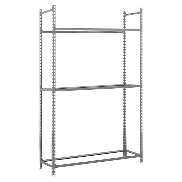 Simonrack Simonauto Metall-Reifen- & Lagerregal (L x B x H: 40 x 100 x 200 cm, Traglast: 120 kg/Boden, Anzahl Böden: 3 Stk., Grau)