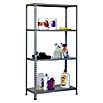 Simonrack Simonclick Metallregal (L x B x H: 40 x 80 x 160 cm, Traglast: 150 kg/Boden, Anzahl Böden: 4 Stk., Grau)