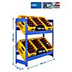 Simonrack Simonbottle Getränkekistenregal Bottleclick (H x B x T: 100 x 100 x 30 cm, Traglast Einlegeboden: 100 kg, Anzahl Böden: 2 Stk., Stecken, Blau) | BAUHAUS