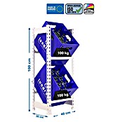 Simonrack Simonbottle Estantería para cajas de bebidas (Al x An x Pr: 100 x 40 x 30 cm, Carga límite balda: 100 kg, Número de baldas: 2 ud., Inserción, Blanco) | BAUHAUS