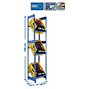 Simonrack Simonbottle Estantería para cajas de bebidas (Al x An x Pr: 180 x 40 x 30 cm, Carga límite balda: 100 kg, Número de baldas: 3 ud., Inserción, Azul) | BAUHAUS