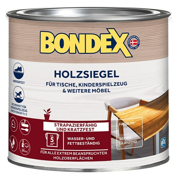 Bondex Klarlack Holzsiegel (Farblos, 250 ml, Seidenglänzend)