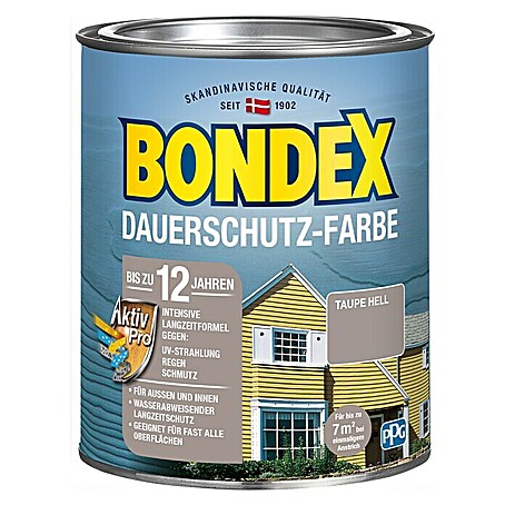 Bondex Dauerschutzfarbe (Taupe hell, 750 ml)