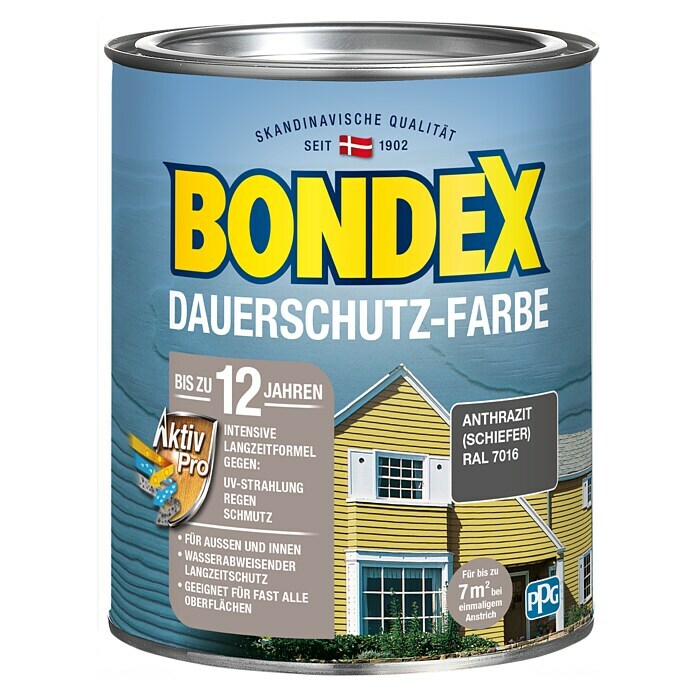 Bondex Dauerschutzfarbe (Schiefer, 750 ml)