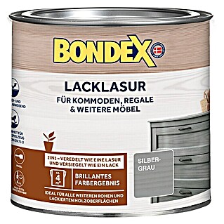 Bondex Lacklasur (Silbergrau, 375 ml, Seidenglänzend)