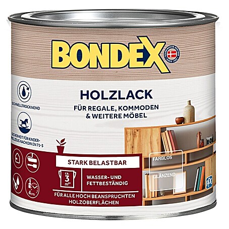 Bondex Holzlack (Farblos, Glänzend, 250 ml)