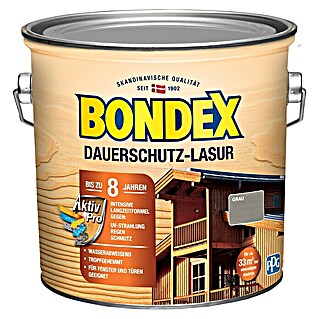 Bondex Dauerschutzlasur (Grau, 2,5 l, Seidenglänzend)