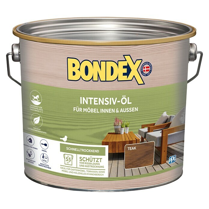 Bondex Intensiv-Öl (Teak, 2,5 l)