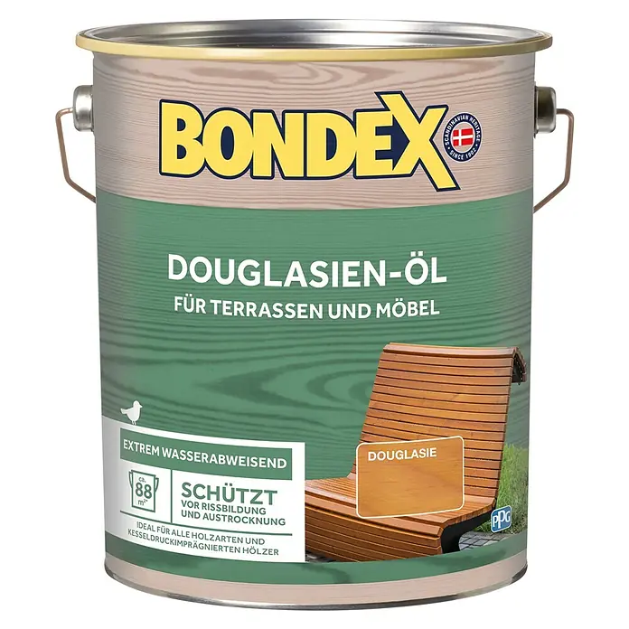 Bondex Douglasien-Öl - 750 ml, Matt - Eine Dose Bondex Douglasien-Öl für Terrassen und Möbel, ideal für alle Holzarten und kesseldruckimprägnierte Hölzer.
