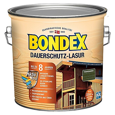 Bondex Holzlasur (Tannengrün, 2,5 l, Glänzend)