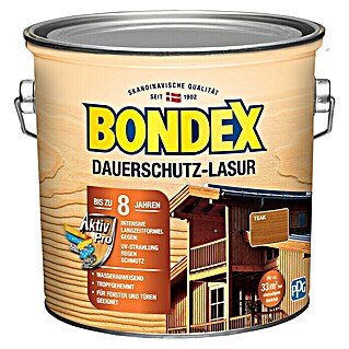 Bondex Dauerschutzlasur (Teak, 2,5 l, Glänzend)