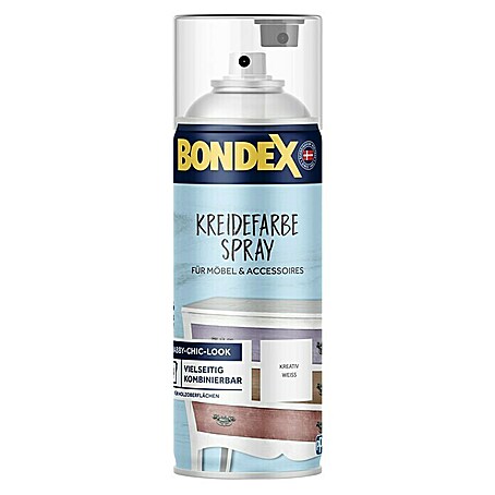 Bondex Kreidespray für Möbel & Accessoires (Kreativ Weiß, 400 ml, Stumpfmatt)