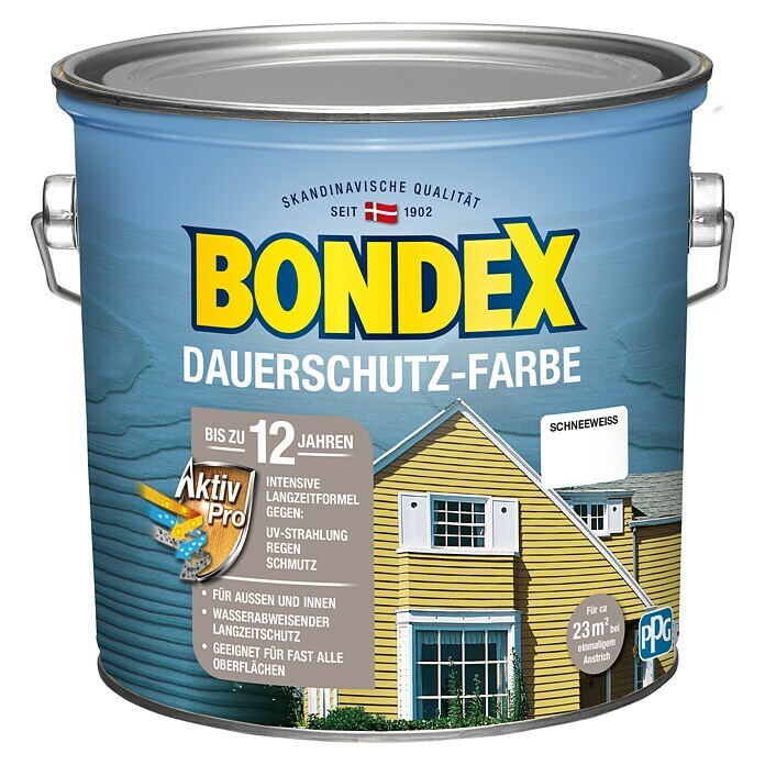 Bondex Dauerschutzfarbe (Weiß, 2,5 l)