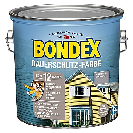 Bondex Dauerschutzfarbe (Platinum/Granitgrau, 2,5 l)