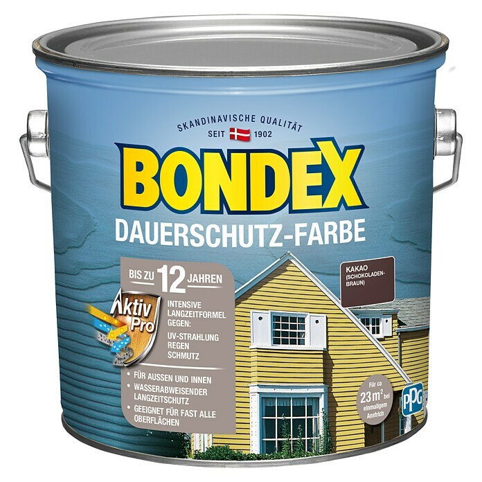 Bondex Dauerschutzfarbe (Schokobraun, 2,5 l)