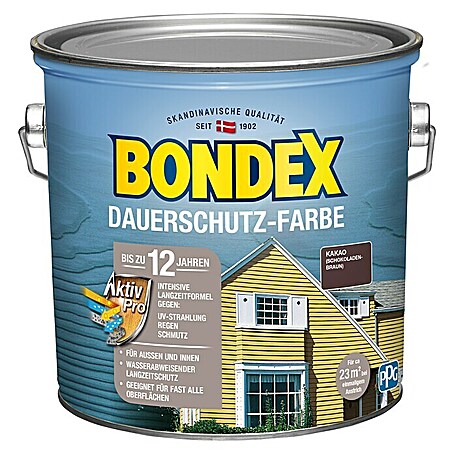Bondex Dauerschutzfarbe (Kakao/Schokobraun, 2,5 l)