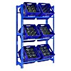 Simonrack Simonbottle Getränkekistenregal Bottleclick (H x B x T: 180 x 80 x 30 cm, Traglast Einlegeboden: 100 kg, Anzahl Böden: 3 Stk., Stecken, Blau) | BAUHAUS