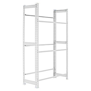 Simonrack Simonbottle Estantería para cajas de bebidas (Al x An x Pr: 180 x 80 x 30 cm, Carga límite balda: 100 kg, Número de baldas: 3 ud., Inserción, Blanco)