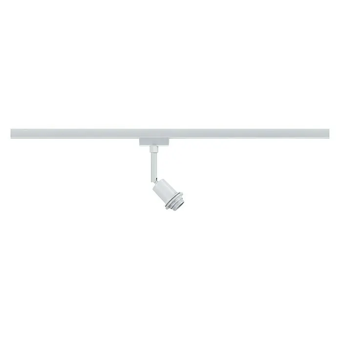 Paulmann URail LED-Spot DecoSystems - Lampenfassung: E14, Farbe: Weiß - Weiße Deckenleuchte mit schwenkbarem Spotkopf an einer linearen Schiene für flexible Beleuchtungslösungen.