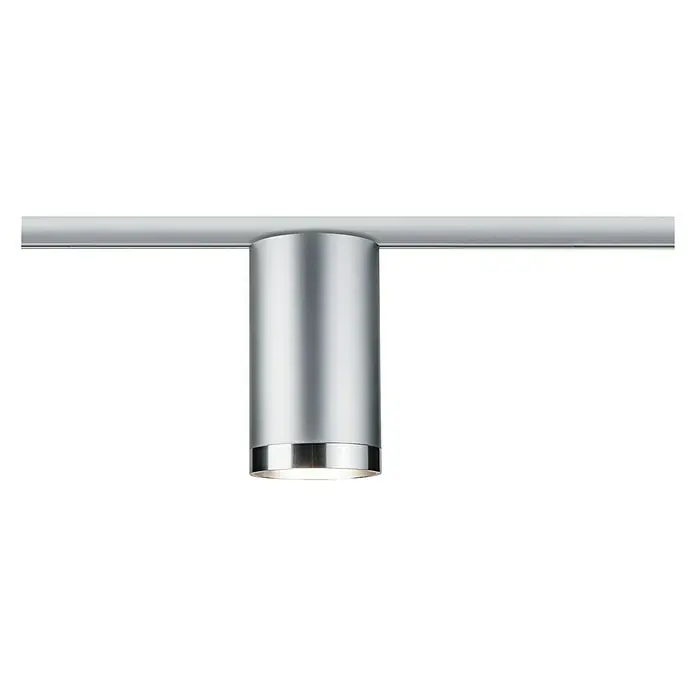 Paulmann URail LED-Spot Tube - Chrom, GU10, Ø x H: 6,5 x 12,8 cm - Silberne Schienenleuchte mit zylindrischem Strahler für moderne Beleuchtungslösungen, die Funktionalität und Ästhetik vereint.