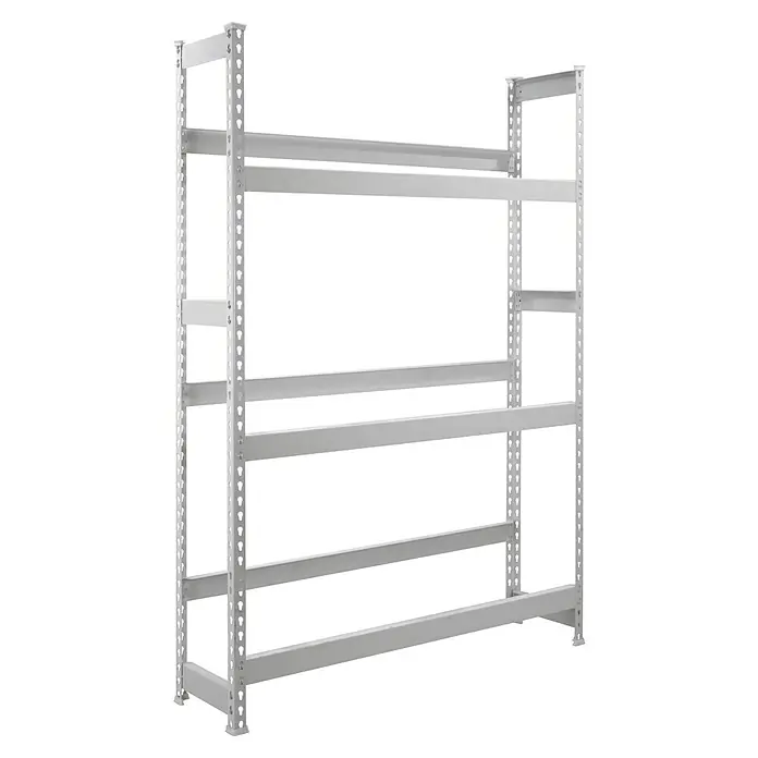 Simonrack Simonbottle Getränkekistenregal Bottleclick - H x B x T: 180 x 100 x 30 cm, Traglast Einlegeboden: 100 kg, Anzahl Böden: 3 Stk., Stecken, Weiß - Metallregal mit drei Ebenen und stabilem Rahmen. Ideal für Lagerung und Organisation in Werkstatt oder Lager.