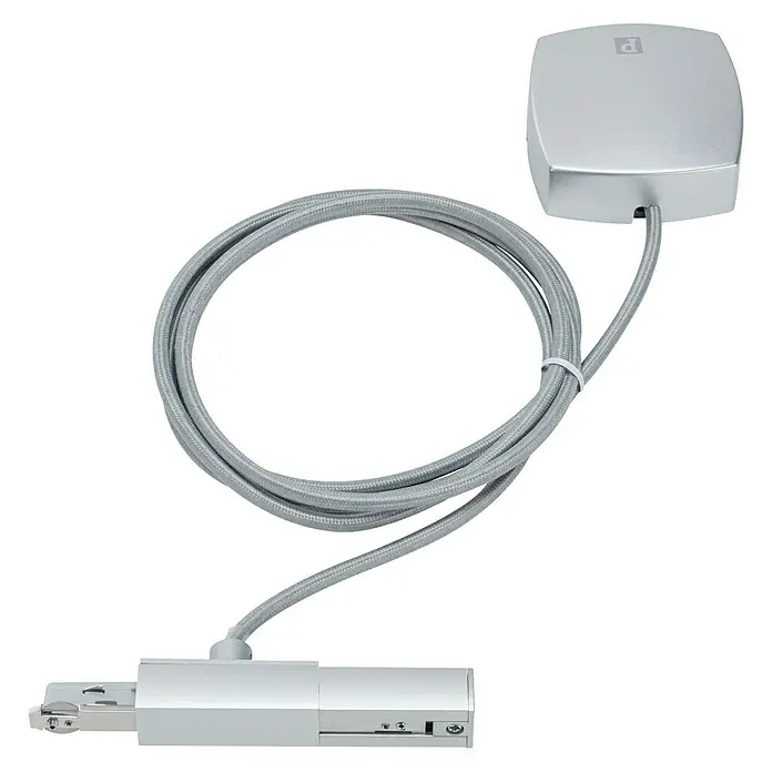 Paulmann URail Stromeinspeisung Cable Feed - Chrom, 2 m - Silberne Lampe mit Kabel und Schiene für flexible Beleuchtungslösungen. Ideal für moderne Innenräume mit minimalistischem Design.